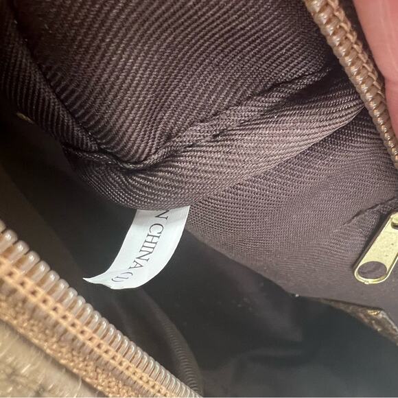 Pritzi Faux Fur Tassel Ball Bronze Mini Shoulder Bag Boho Festival Hippie Chic - Picture 11 of 16